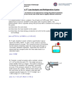 Tutorial 6 - Second Law Analysis and Refrigeration Cycles PDF