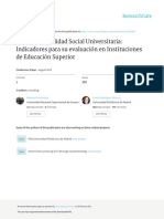 (Aristimuño, Rodriguez, Guaita, 2011) La Responsabilidad Social Universitaria. Indicadores para Su Evaluación en Instituciones de Educación Superior