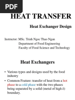 HEAT TRANSFER - Heat Exchanger Design - Handout