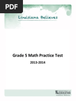 Practice Test Math Grade 5 PDF