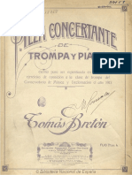 Escrita para Ser Repentizada en Los Ejercicios de Oposición A La Clase de Trompa Del Conservatorio de Música y Declamación El A N o 1913