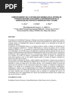 Comportamiento de La Estabilidad Dinámica en El Sistema de