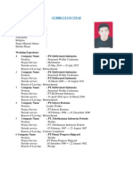 Curriculum Vitae Identity: Working Experience 1 Company Name: PT - Mcdermott Indonesia