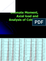 Ultimate Moment, Axial Load and Analysis of Column