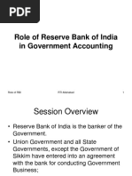 Role of Reserve Bank of India in Government Accounting