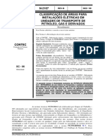 N-2167 Classificação de Áreas para Instalações Elétricas em Unidades de Transporte de Petróleo, Gás E Derivados