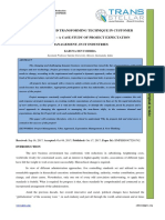 Challenges and Transforming Technique in Customer Satisfaction - A Case Study of Project Expectation Management, in It Industries