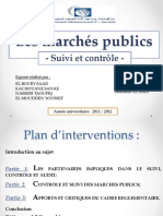 Presentation Suivi Et Controle de La Gestion Des Marches Publics