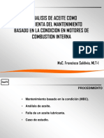 El Análisis de Aceite Como Herramienta Del Mantenimiento Basado en La Condición en Motores de Combustión Interna