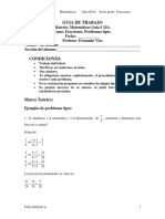 Guía 24A Fracciones. Problemas Tipos