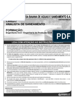 Cespe 2010 Embasa Engenheiro Civil Engenheiro de Producao Civil Prova