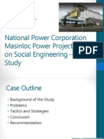 National Power Corporation Masinloc Power Project: Focus On Social Engineering - Case Study