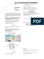 Capacitance and Dielectrics Handout