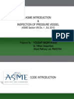 Asme Introduction & Inspection of Pressure Vessel: (ASME Section VIII Div. 1, Ed. 2015)