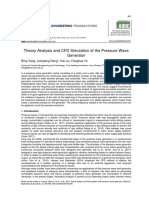 Theory Analysis and CFD Simulation of The Pressure Wave Generator