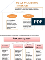 Origen de Los Yacimientos Minerales