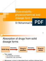 03 - Bioavailability - Physicochemical and Dosage Form Factors