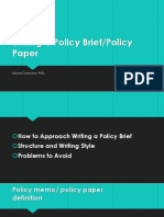 How To Write An Policy Brief