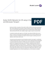 Evolve 2G/3G Networks For LTE Using L2 Optical and Microwave Transport