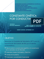 Constante Cinética y Orden de Reacción Por Conductimetría