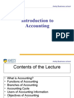 Introduction To Accounting: Amity Business School