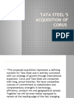 Tata Steel'S Acquisition of Corus: Case Study