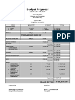 Budget Proposal: March 29, 2016