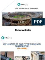 USE of DWC Giga Pipes in Highway Construction