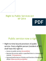 Right To Public Services Act KP 2014