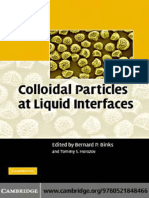 Bernard P. Binks, Tommy S. Horozov Colloidal Particles at Liquid Interfaces PDF