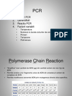 Scopul PCR 2. Generalitati 3. Reactia PCR 4. Factorii Variabili