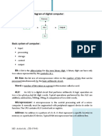 Block Diagram of Digital Computer:: Microprocessor