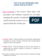 Lecture 1 & 5 Introduction To Plant Breeding and Reproduction in Plants