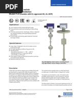 Magnetic Float Switch For Vertical Installation Model FLS: (Models With Ex Approval: 60, AL-ADF)