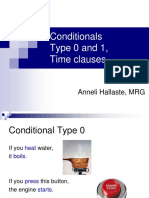 Conditionals Type 0 and 1, Time Clauses: Anneli Hallaste, MRG