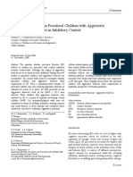 Executive Functions in Preschool Children With Aggressive Behavior: Impairments in Inhibitory Control