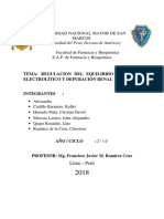 Regulacion Del Equilibrio Hídrico y Electrolítico. Depuración Renal1234