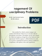 Management of Disciplinary Problems-1