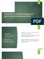 Practices To Enhance Employees' Performance and Productivity