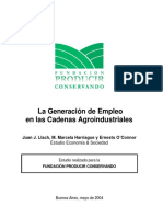 La Generacion Deempleo en Las Cadenas Agroindustriales