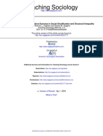 ''That's Not Fair!'' - A Simulation Exercise in Social Stratification and Structural Inequality