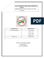 Project Towards Partial Fulfilment of The Assessment in The Subject of Local Self Governance