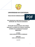 Peralta Jessica 2014. Estudio Socio-Economico Del Trabajo Informal en Guayaquil