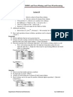 Lecture Notes For DBMS and Data Mining and Data Warehousing: Relational Algebra