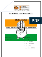 Business Environment: Swot Analysis of Indian National Congress