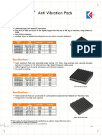 Anti Vibration Pads: Specifications