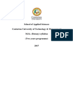 M.Sc. Botany Syllabus of Centuria University