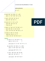 Operaciones de Polinomios. Ejercicios Resueltos PDF