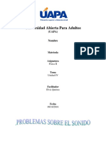 Ejercicio o Actividades Sobre El Sonido