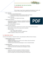 Unit 7. Secondary Sector Activities: 6. Types of Industry and Industrial Spaces 6.1. Types of Industry